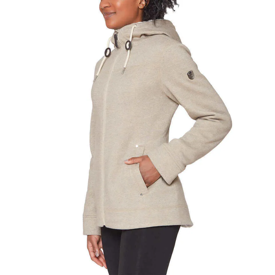 1 Madison Expedition Ladies' Knit Jacket Sherpa Lined Hood