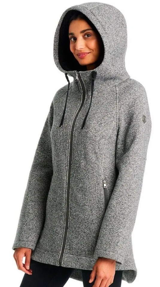 1 Madison Expedition Ladies' Knit Jacket Sherpa Lined Hood