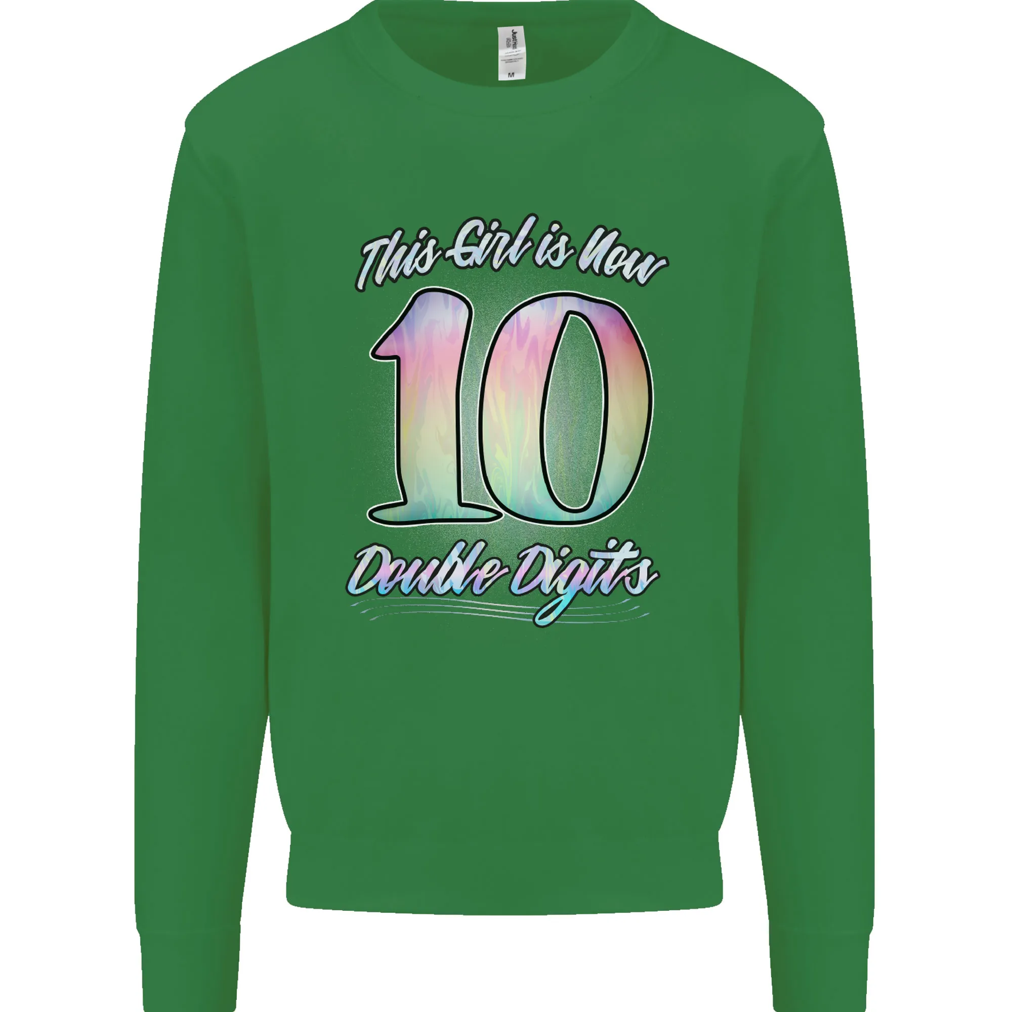 10 Year Old Birthday Girl Double Digits 10th Kids Sweatshirt Jumper