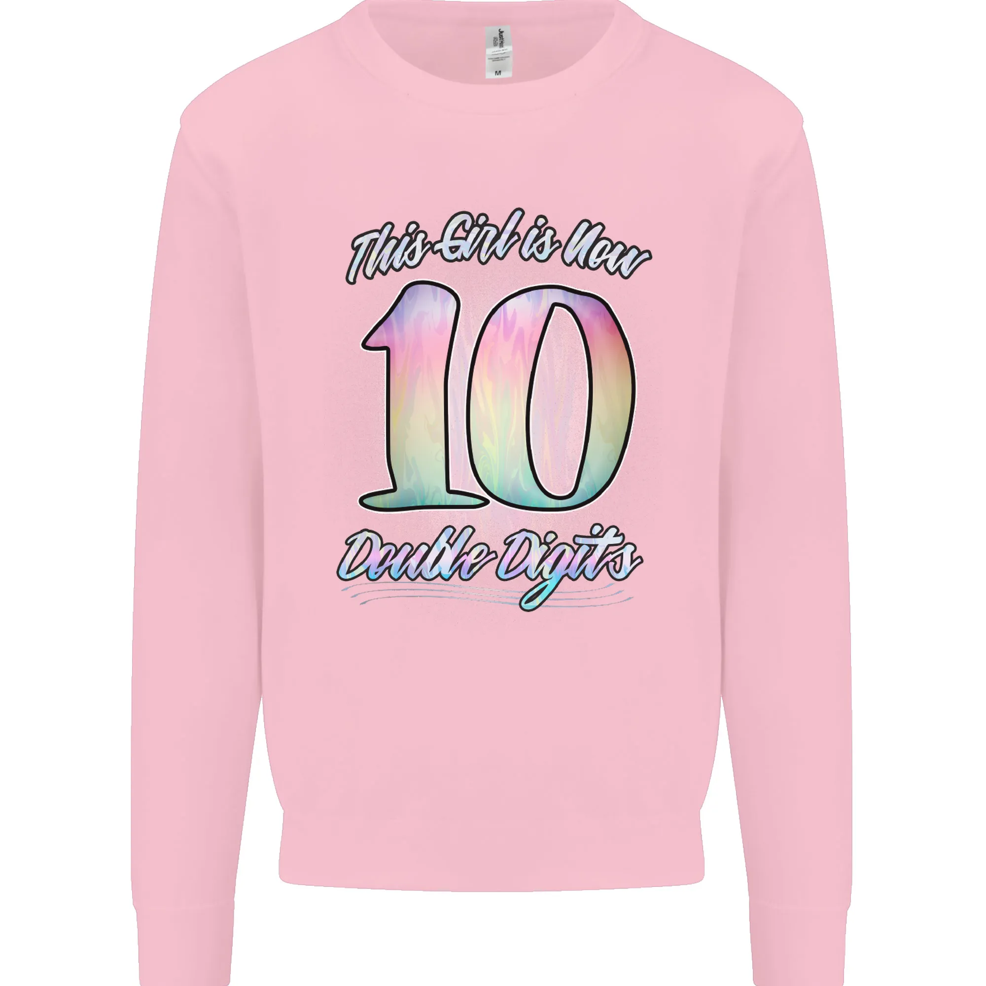 10 Year Old Birthday Girl Double Digits 10th Kids Sweatshirt Jumper