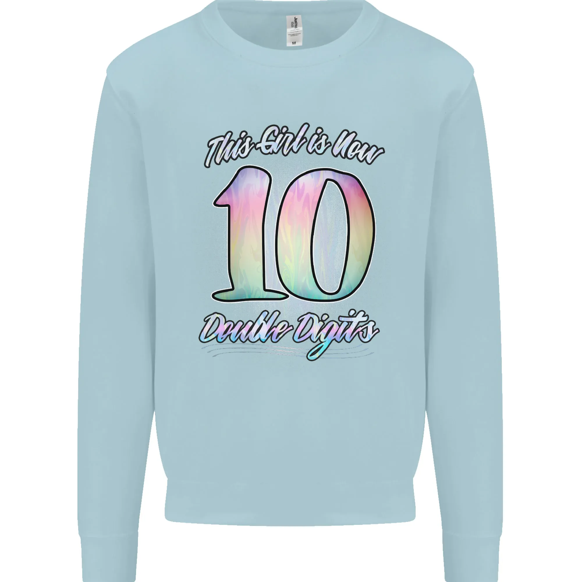 10 Year Old Birthday Girl Double Digits 10th Kids Sweatshirt Jumper