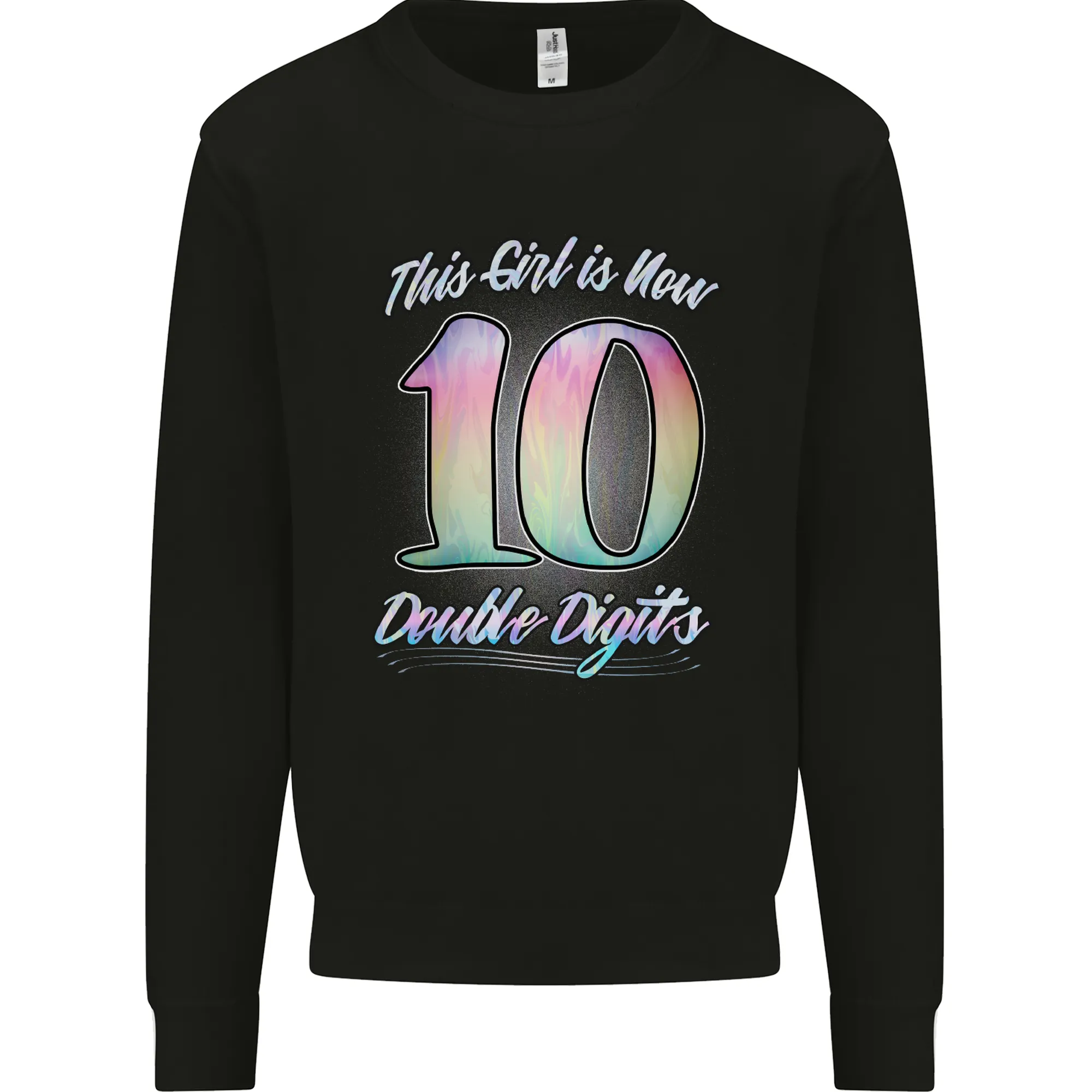 10 Year Old Birthday Girl Double Digits 10th Kids Sweatshirt Jumper