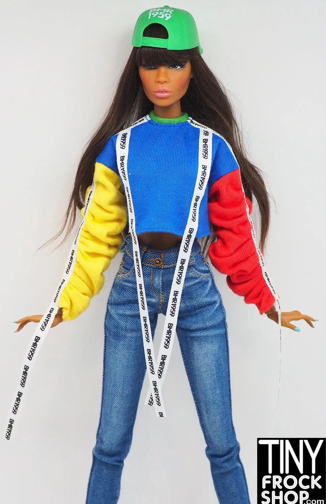 12" Fashion Doll  1955 Primary Color Long Sleeve Sweatshirt