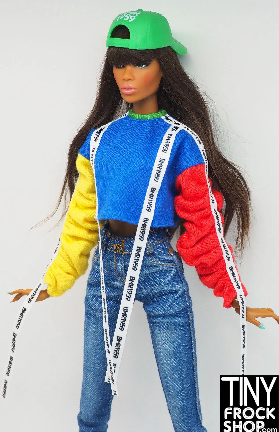 12" Fashion Doll  1955 Primary Color Long Sleeve Sweatshirt