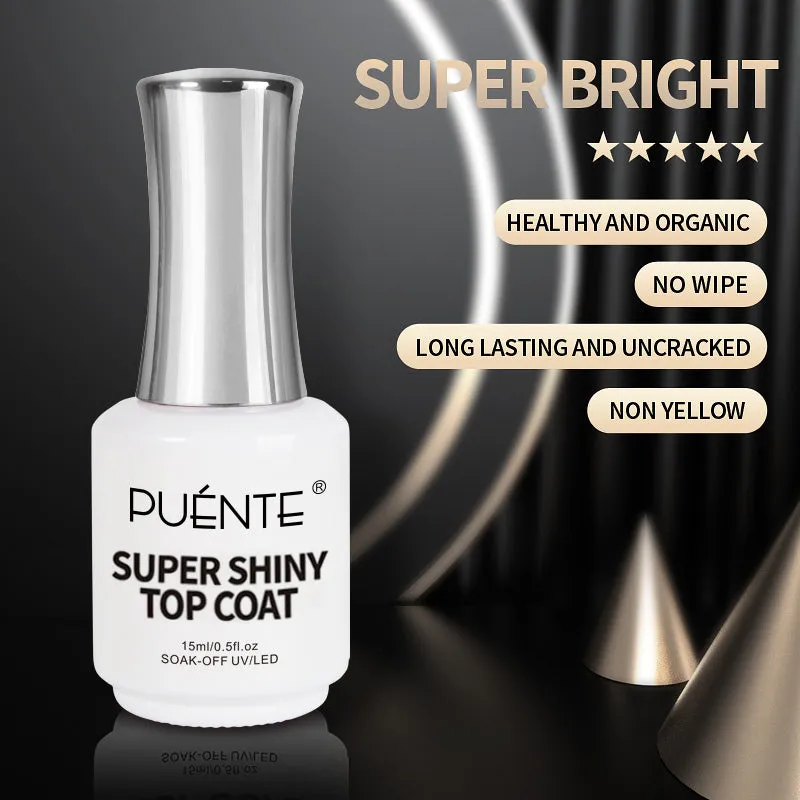 15ML Super Shiny Gel Top Coat for Longlasting Manicures