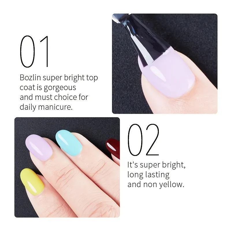 15ML Super Shiny Gel Top Coat for Longlasting Manicures