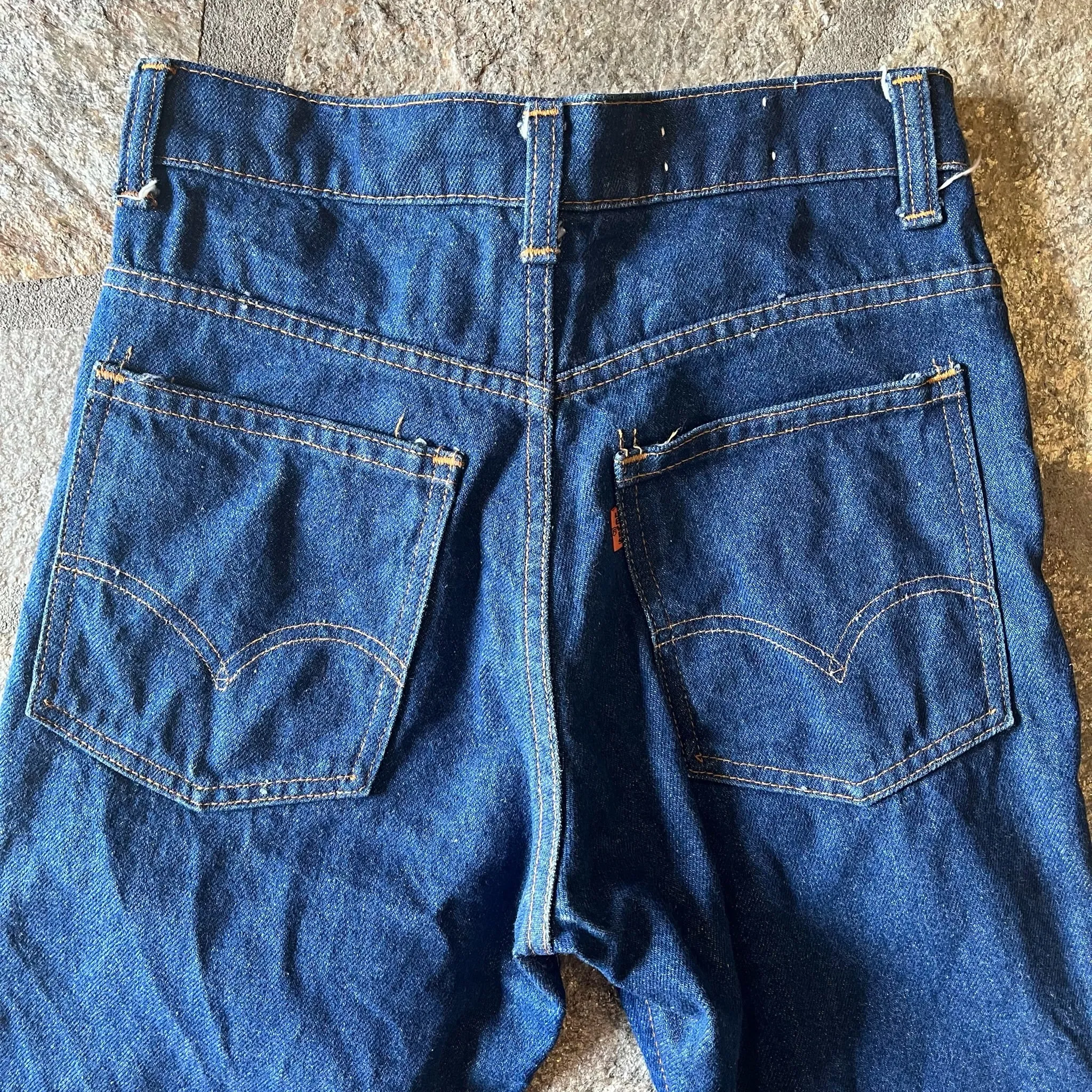 1980 Levis Orange Tab Flared Dark Washed Denim Jeans