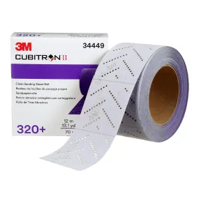 3M 34449 Cubitron II Hookit Purple Clean Sanding Sheet Roll 320  Grit 70mm x 12m