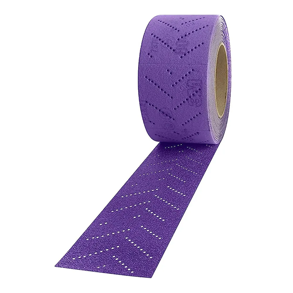 3M 34449 Cubitron II Hookit Purple Clean Sanding Sheet Roll 320  Grit 70mm x 12m