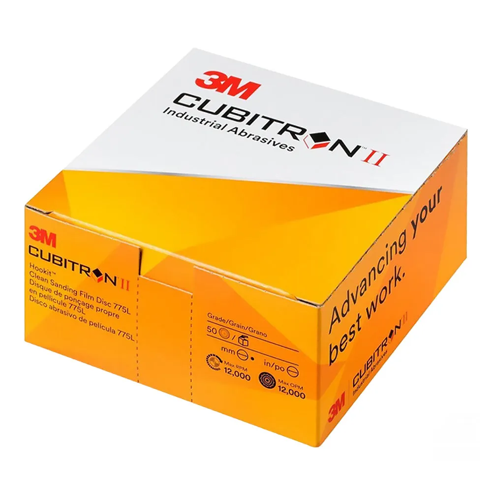 3M Cubitron II 05059 Hookit Clean Sanding Film Disc 775L P400  150mm x 50 Pack