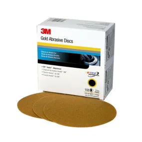 3M™ Hookit™ Gold Disc 236U, 00979, 6 in, P180, 100 discs per carton, 4 cartons per case