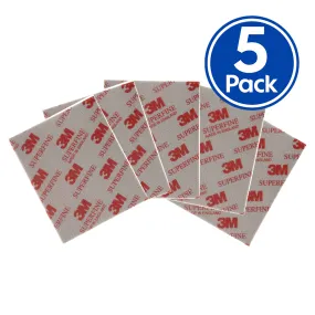 3M Softback Wet Or Dry Sanding Sponge Superfine 115mm x 140mm 03810 x 5 Pack