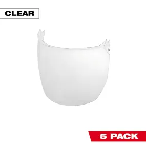 5pk Clear Face Shield Replacement Lenses (Helmet & Hard Hat Mount)