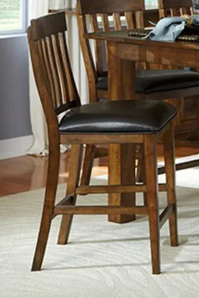 A-America Mariposa Slatback Barstool in Rustic Whiskey (Set of 2)