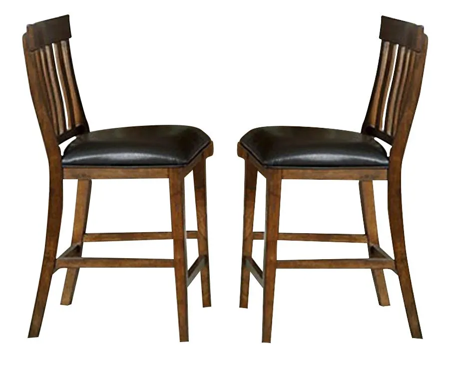 A-America Mariposa Slatback Barstool in Rustic Whiskey (Set of 2)