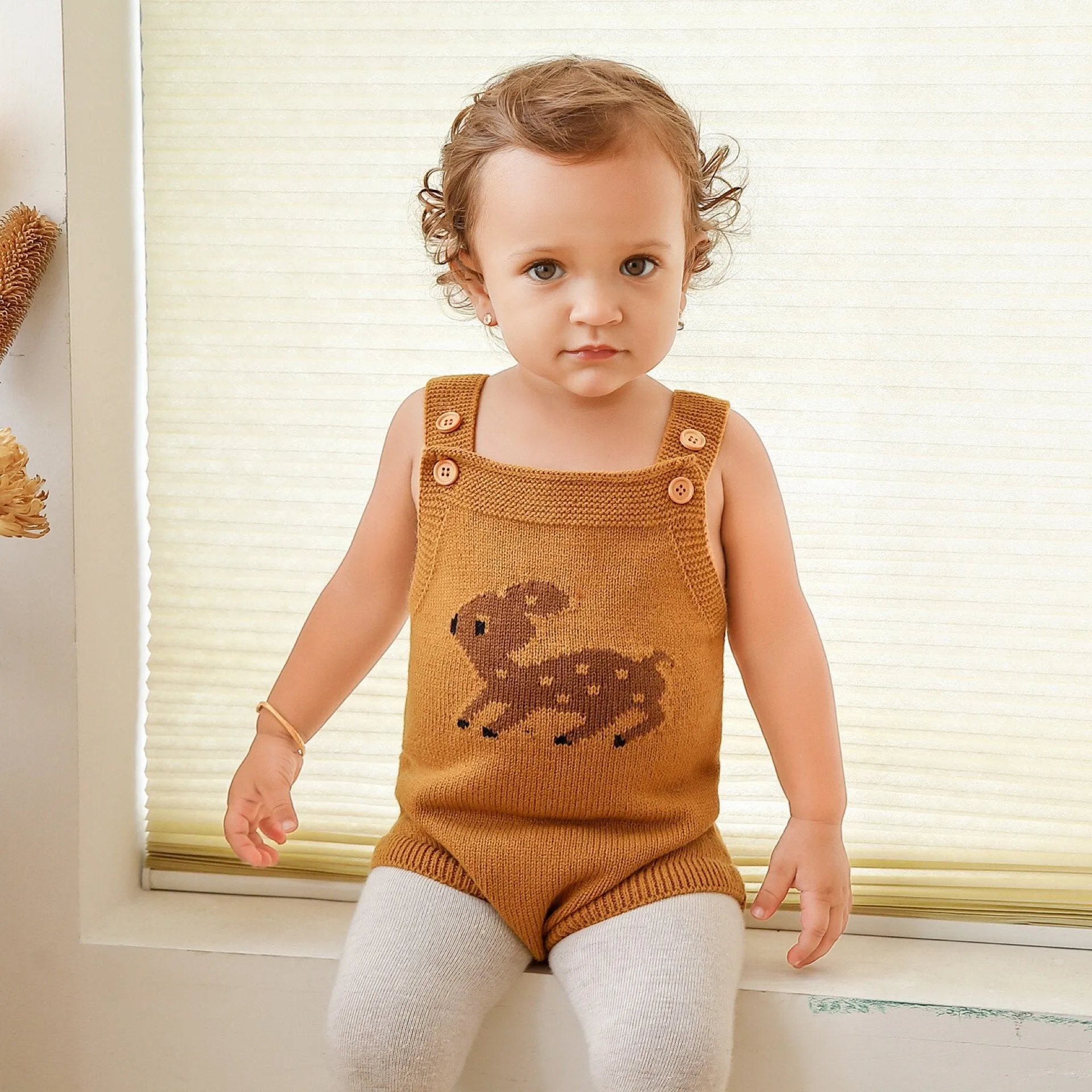 Adorable Baby Deer Crochet Bodysuit 5 Colors