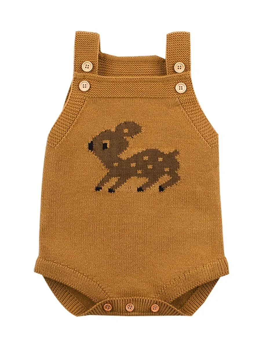 Adorable Baby Deer Crochet Bodysuit 5 Colors