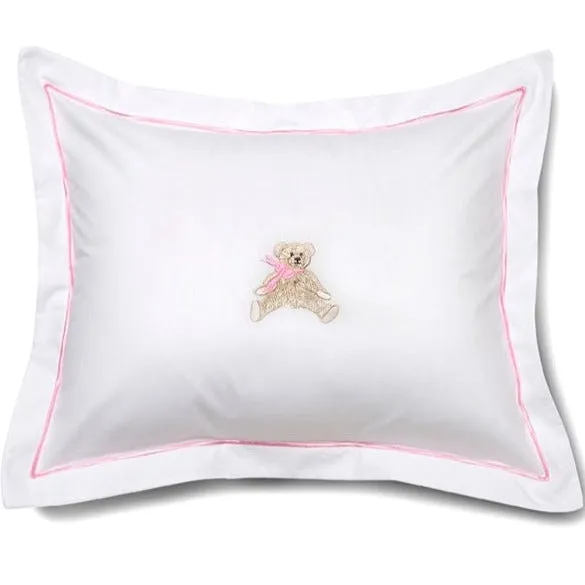 Baby Boudoir Pillow Cover in Bow Teddy Pink