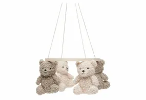 Baby Mobile Teddy Bear - Olive Green/Natural