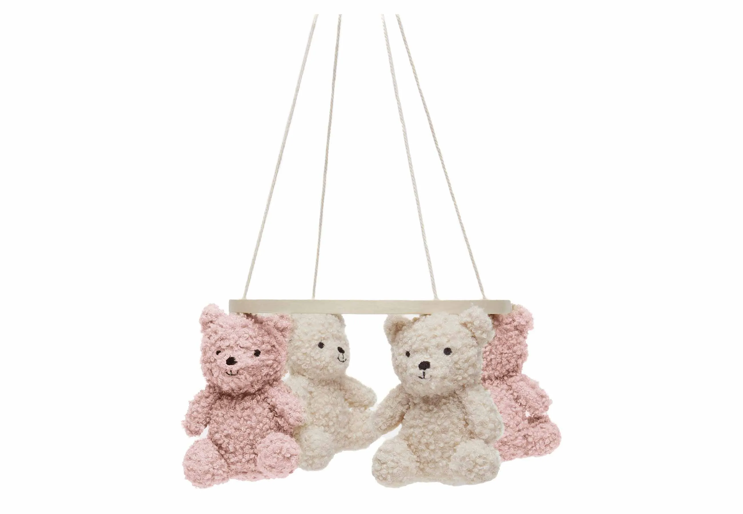 Baby Mobile Teddy Bear - Wild Rose/Natural