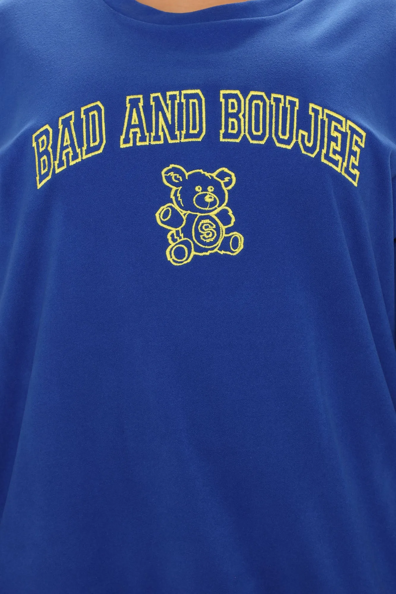 Bad And Boujee Teddy Sweatshirt - Royal