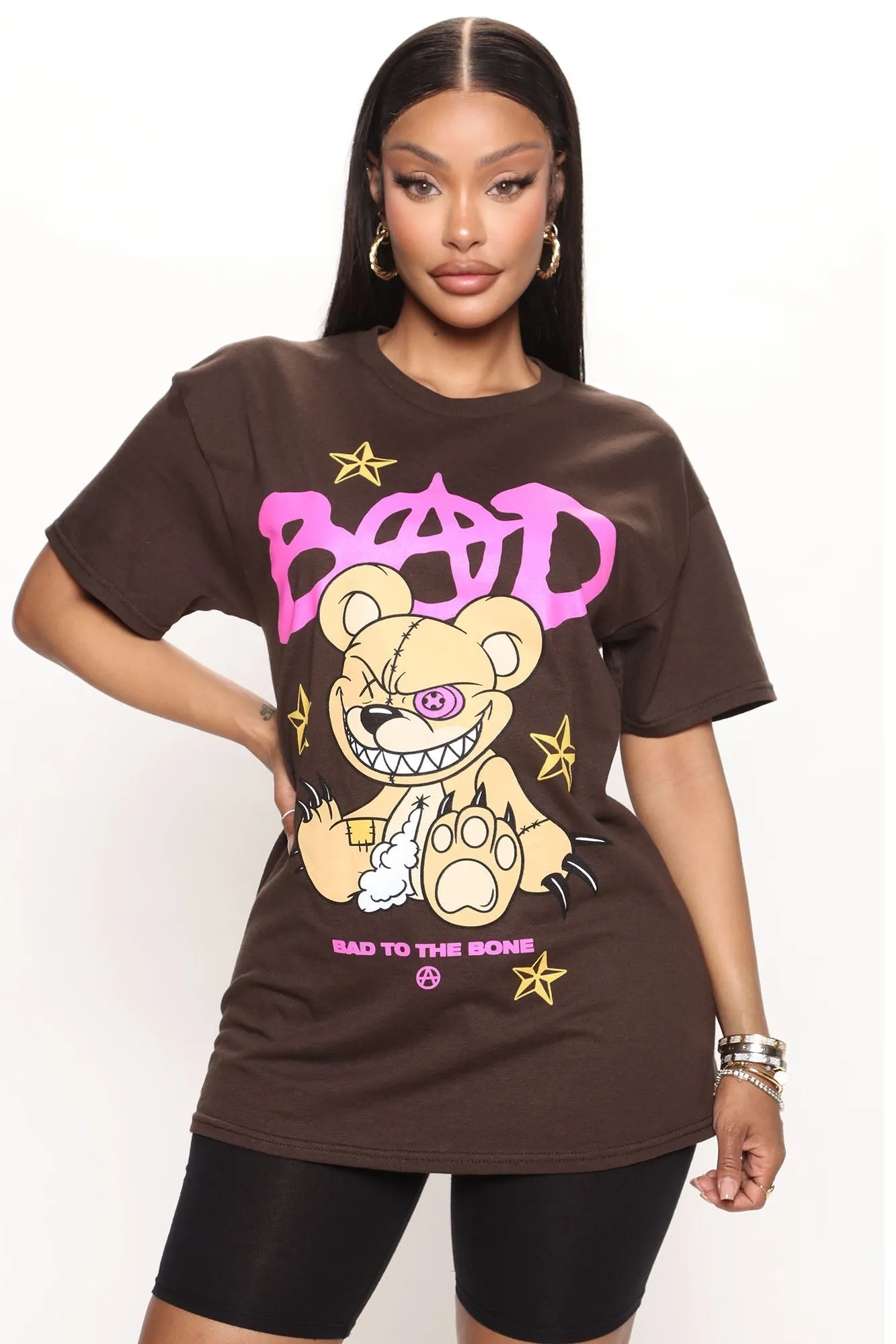 Bad Bear T-Shirt - Brown