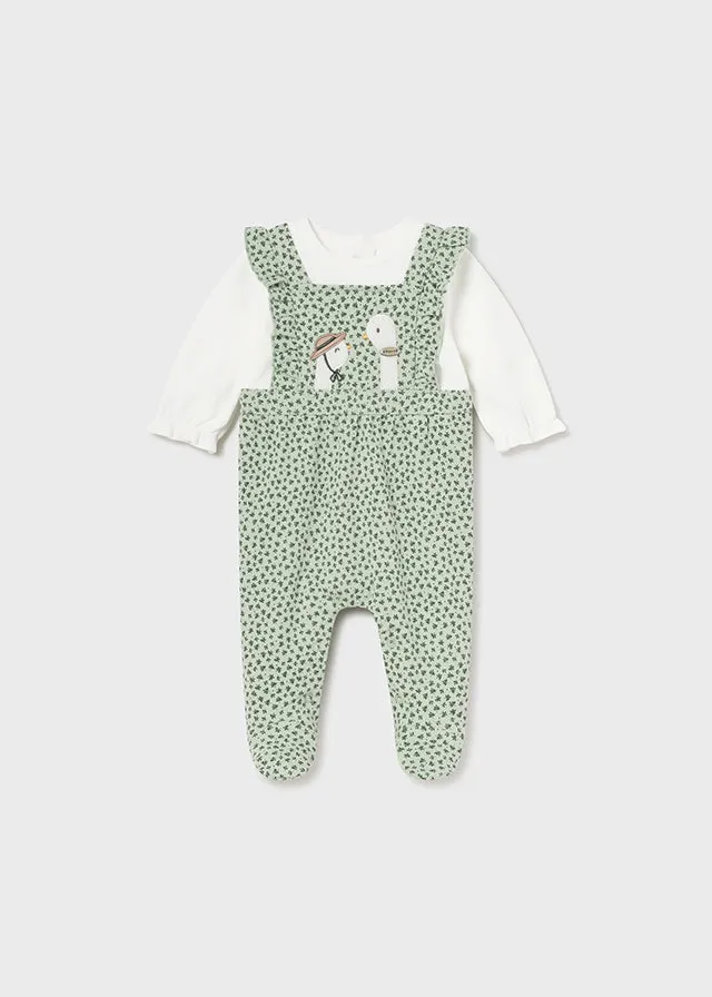 Bamboo Green Goose Girl's Romper - Select Size