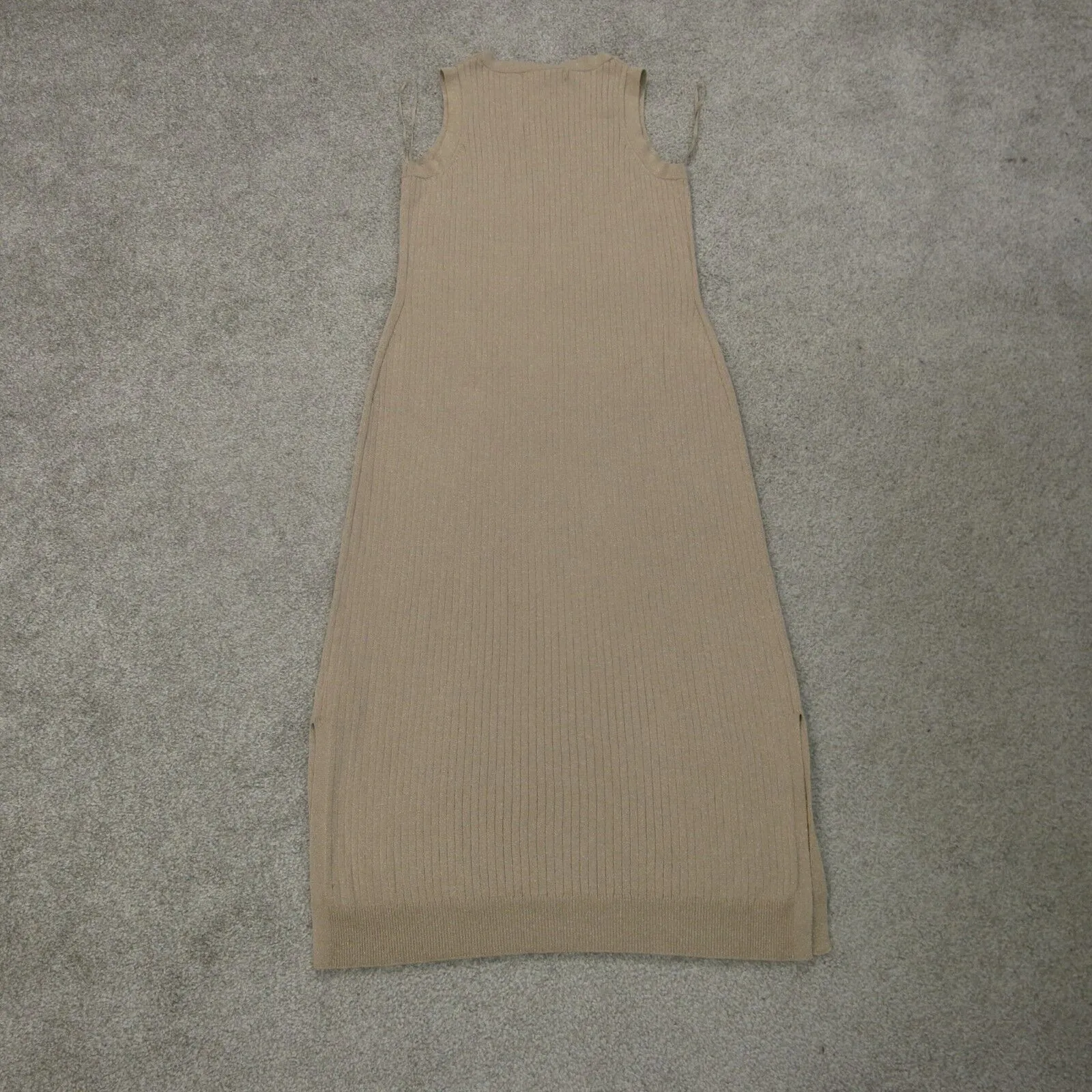 Banana Republic Dress Womens X Small Cream Sweater Dress Round Neck Sleeveless