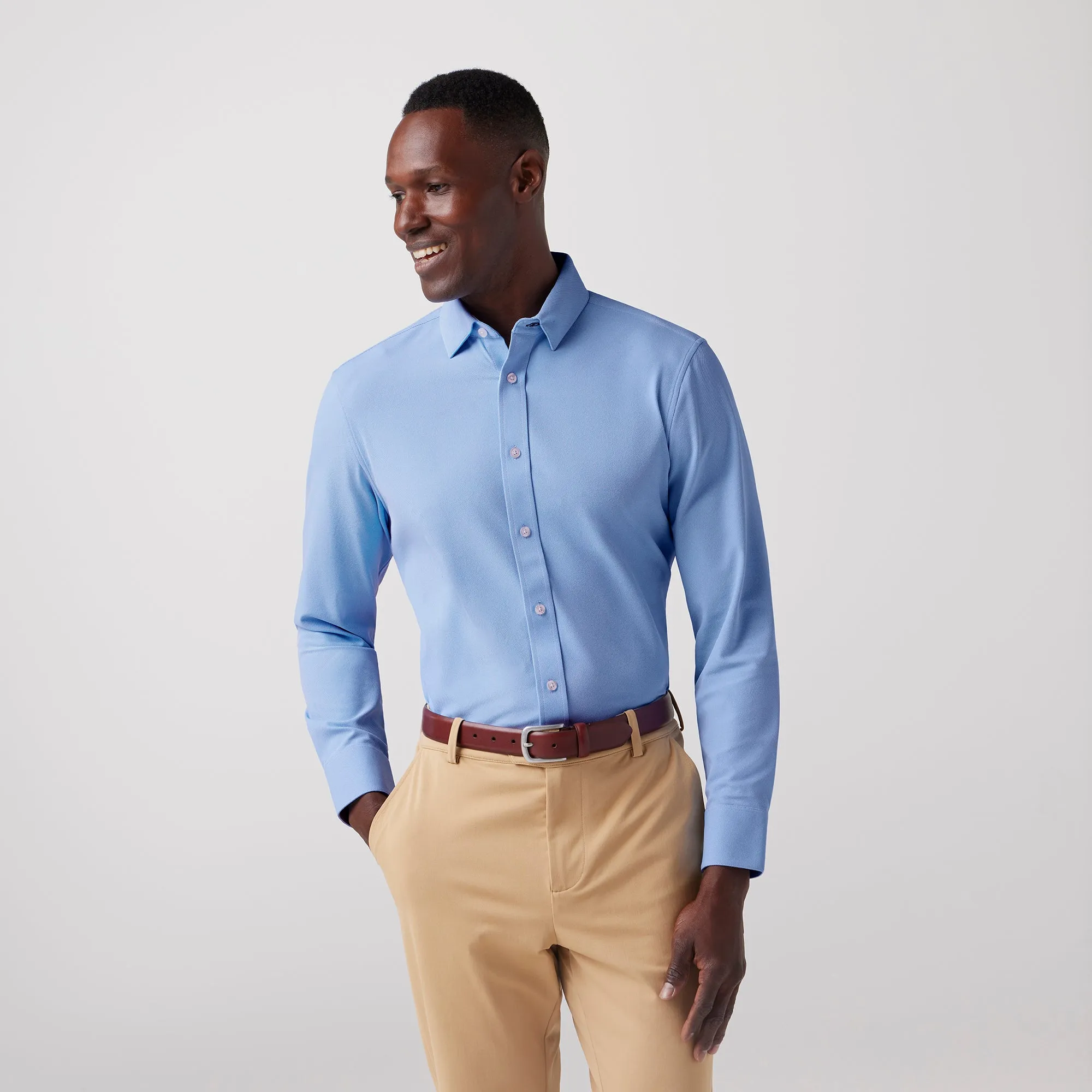 Bateman Dress Shirt - Cornflower Twill