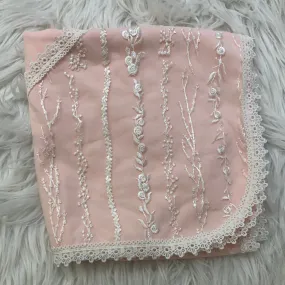 Bebe Gabrielle Blush Lace Blanket