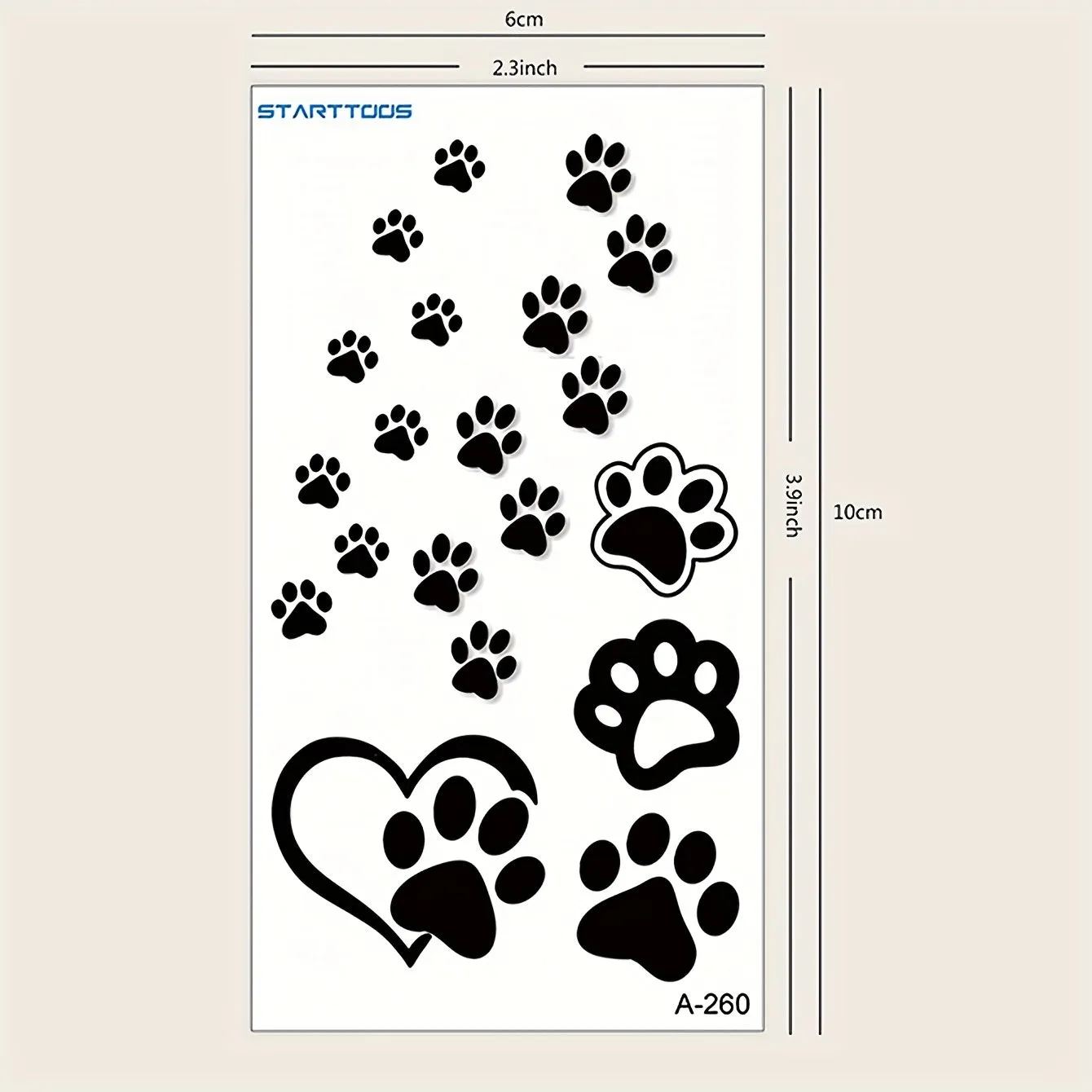 Black Teddy Bear Flower Footprints Temporary Tattoo  BOGO Deal