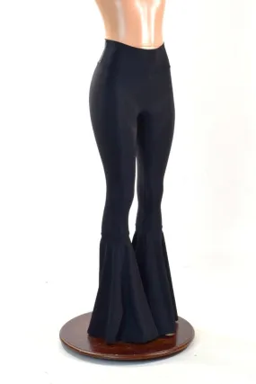 Black Zen High Waist Bell Bottom Flares