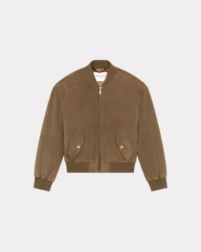 BLOUSON EN CUIR VARSITY W MARRON