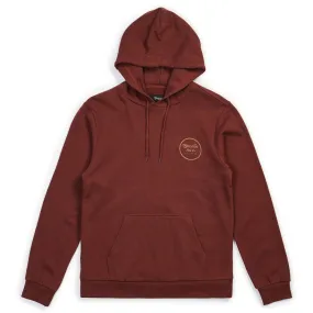 Brixton Wheeler Intl Pullover Hoodie Chestnut