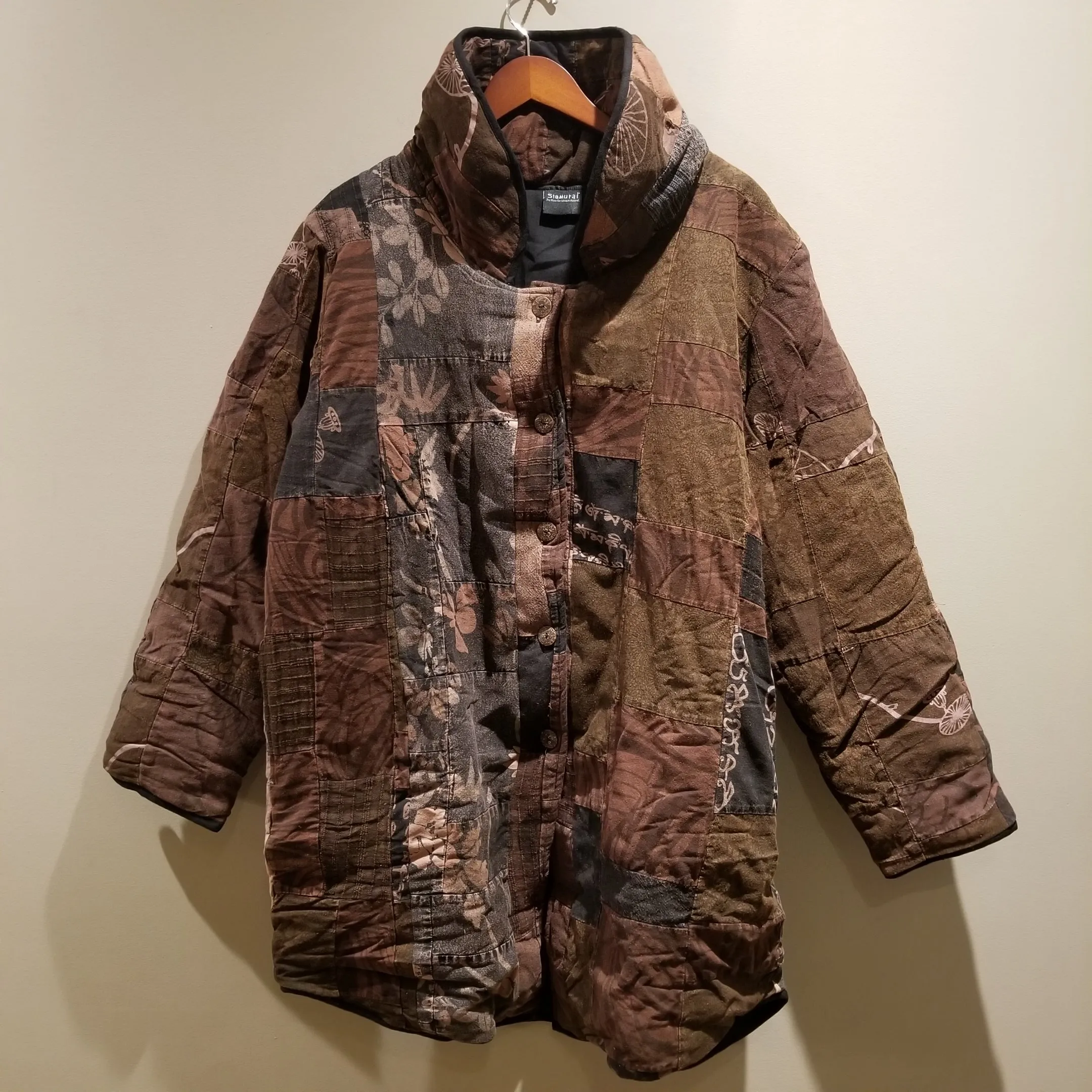 Brown Tone Patchwork Winter Jacket 1of1