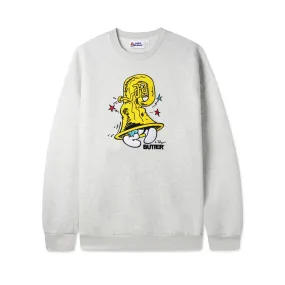 Butter Goods x The Smurfs Harmony Crewneck Sweatshirt - Ash Grey