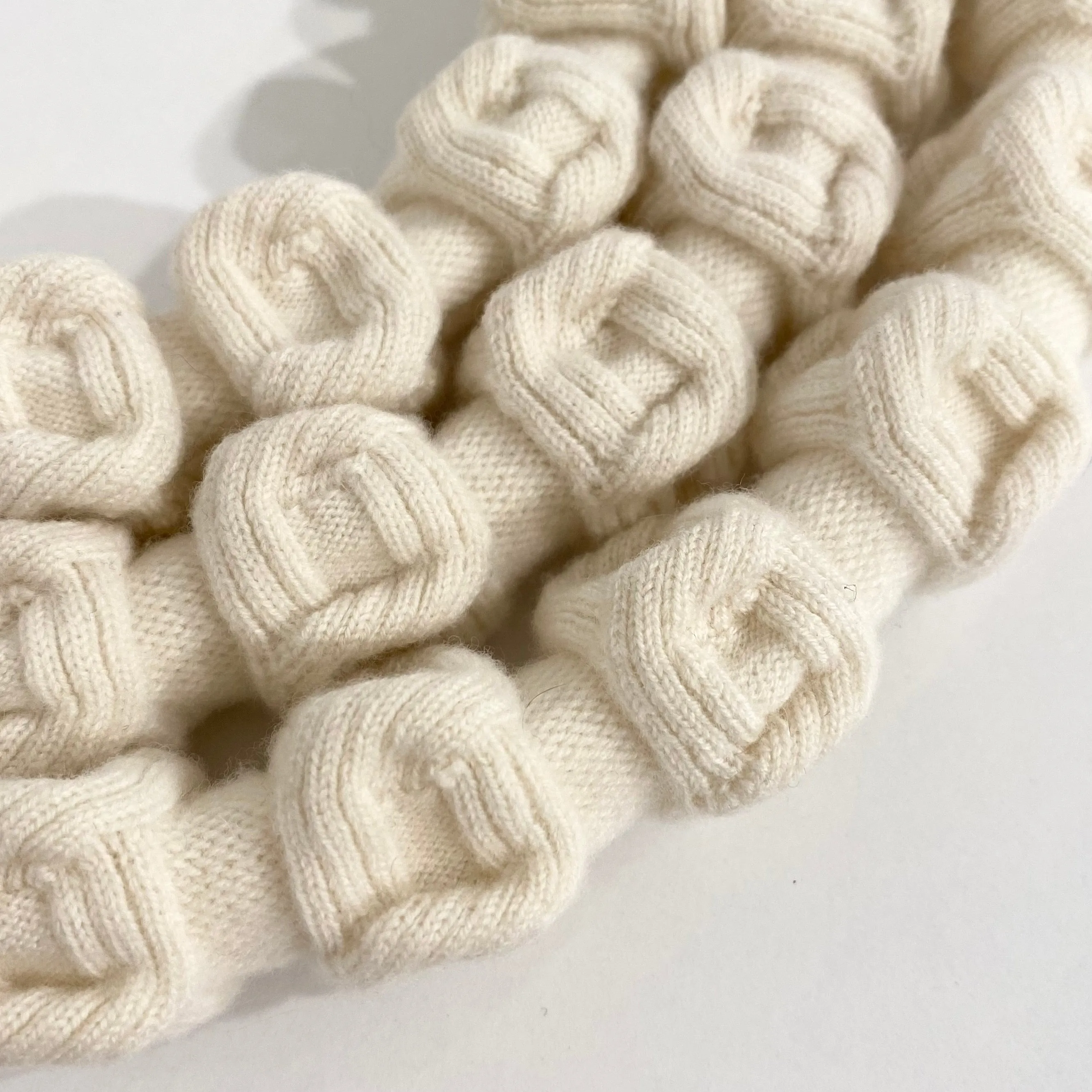 Chanel Cream Chunky Knit Necklace