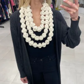 Chanel Cream Chunky Knit Necklace