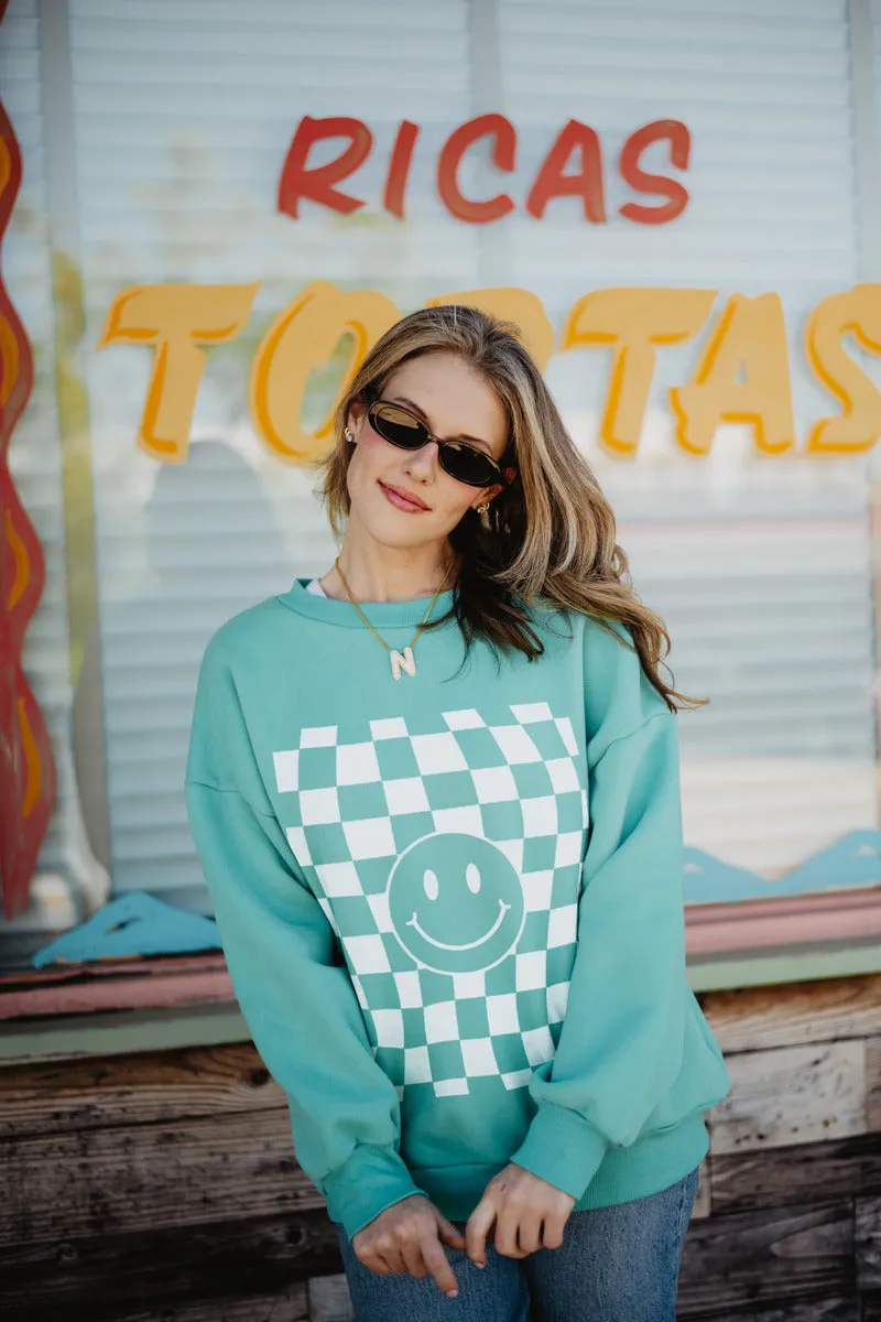 Checker Happy Face Sweatshirt