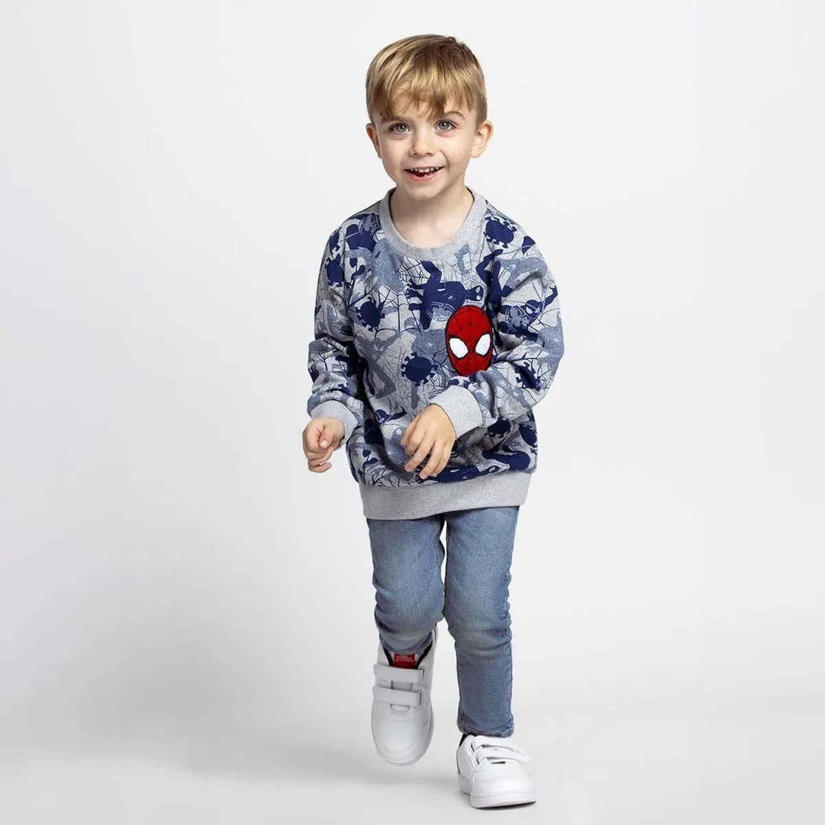 Children’s Sweatshirt without Hood Spider-Man Grey