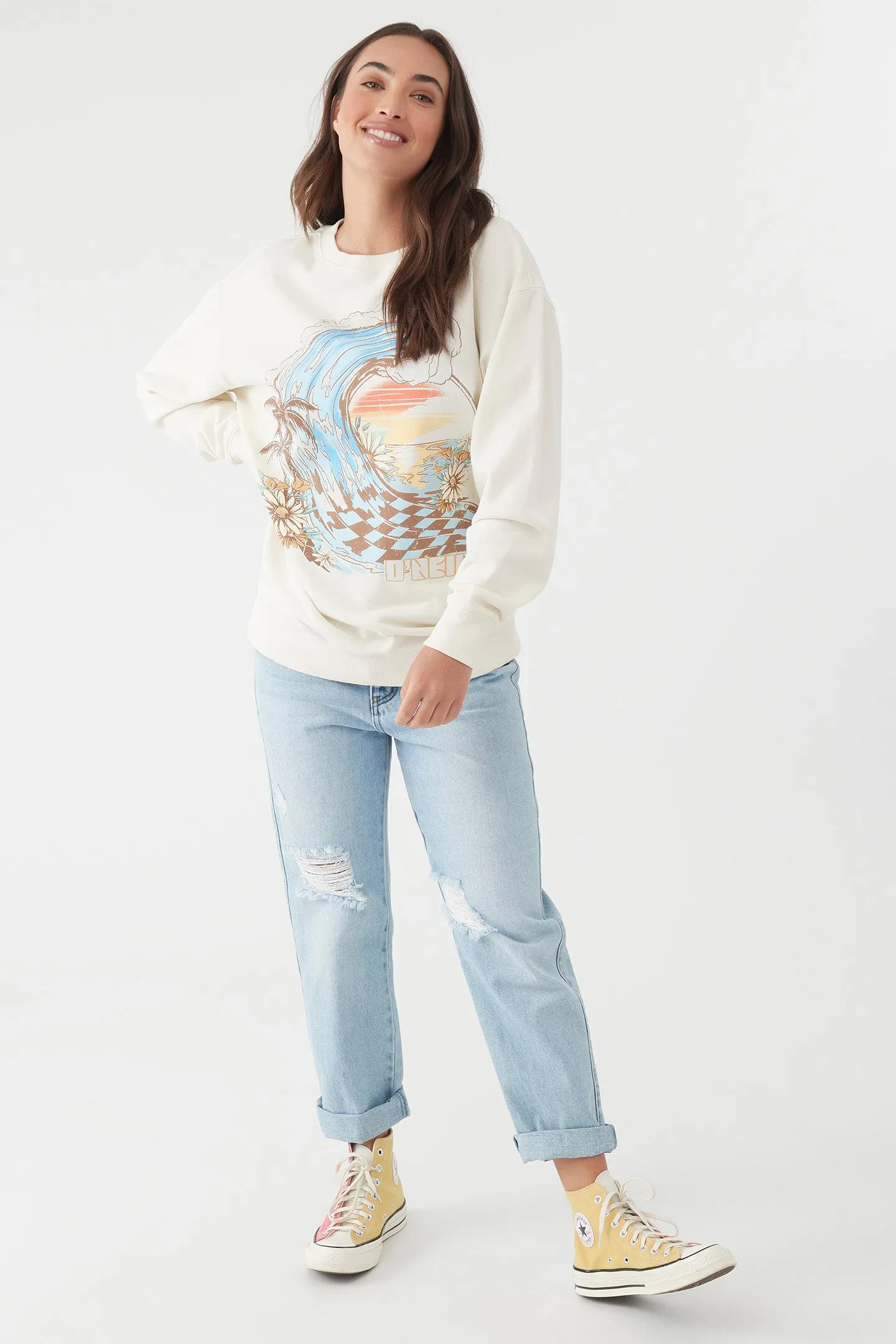 CHOICE CREWNECK OVERSIZED-FIT FLEECE PULLOVER