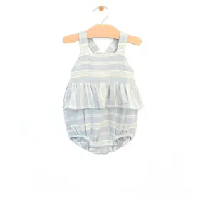 City Mouse Stripes Woven Chest Flutter Romper