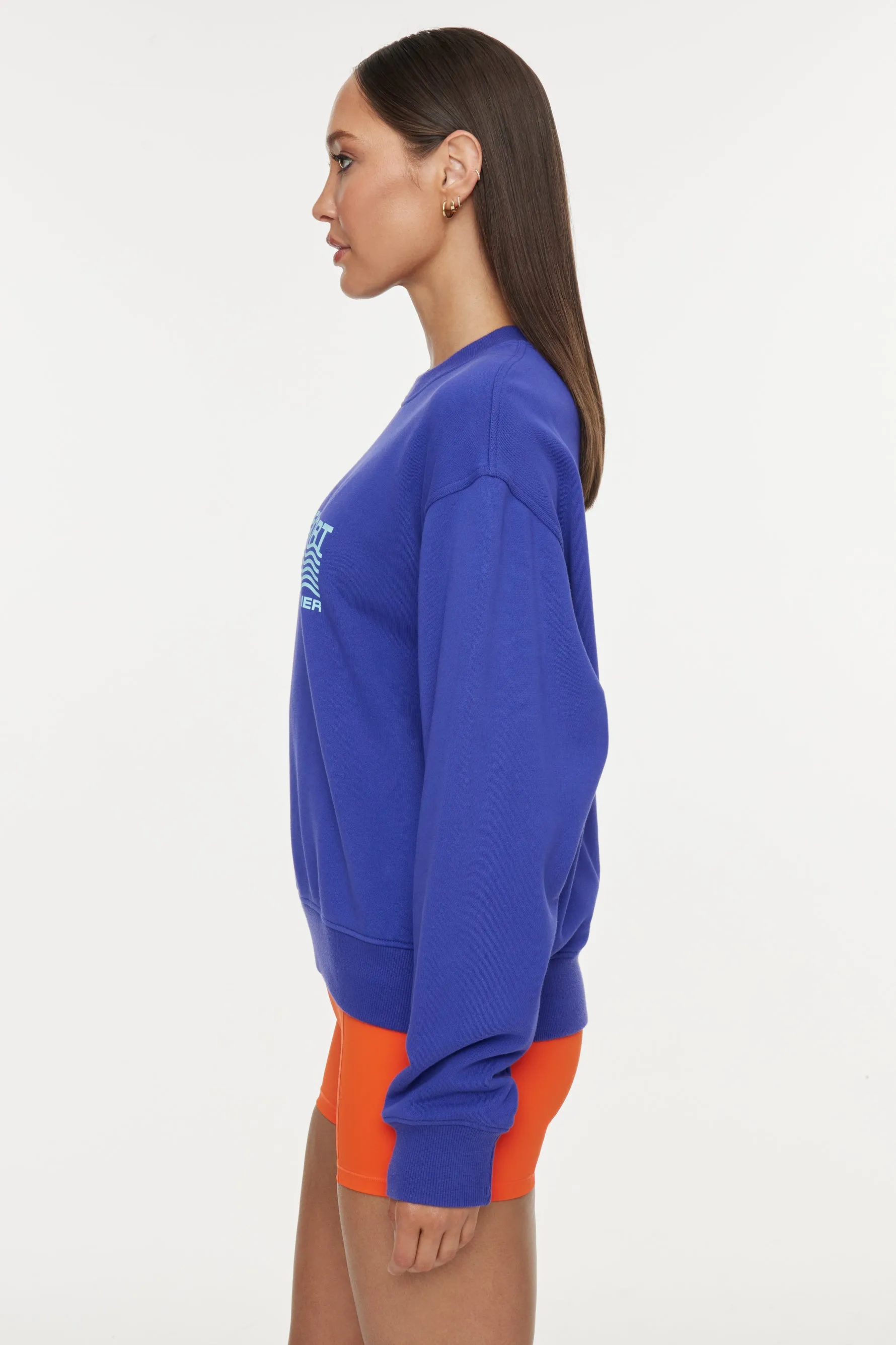 Classic Soleil Sport Crew Neck Sweatshirt - Spectrum Blue