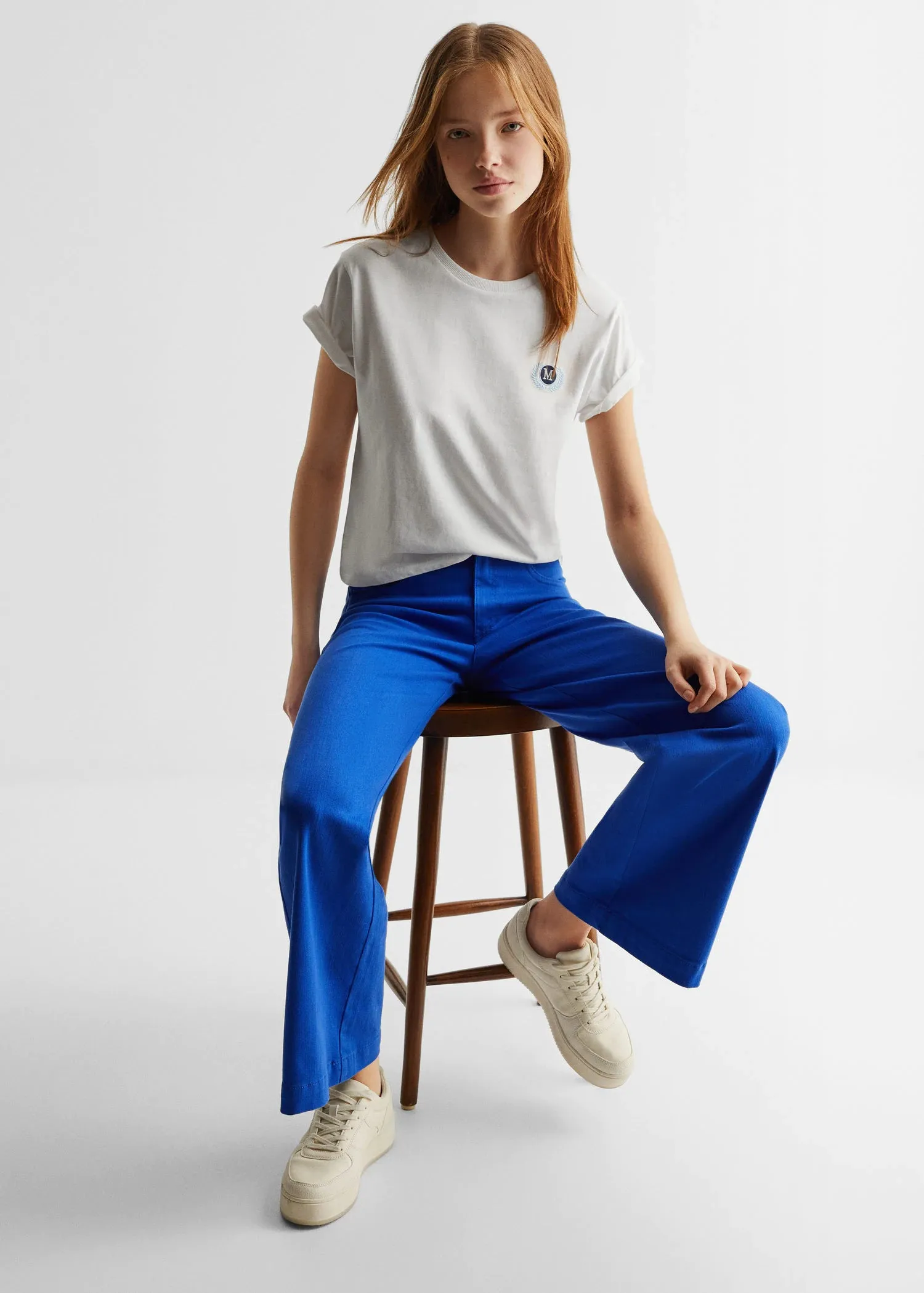 Colour-washed Wideleg jeans