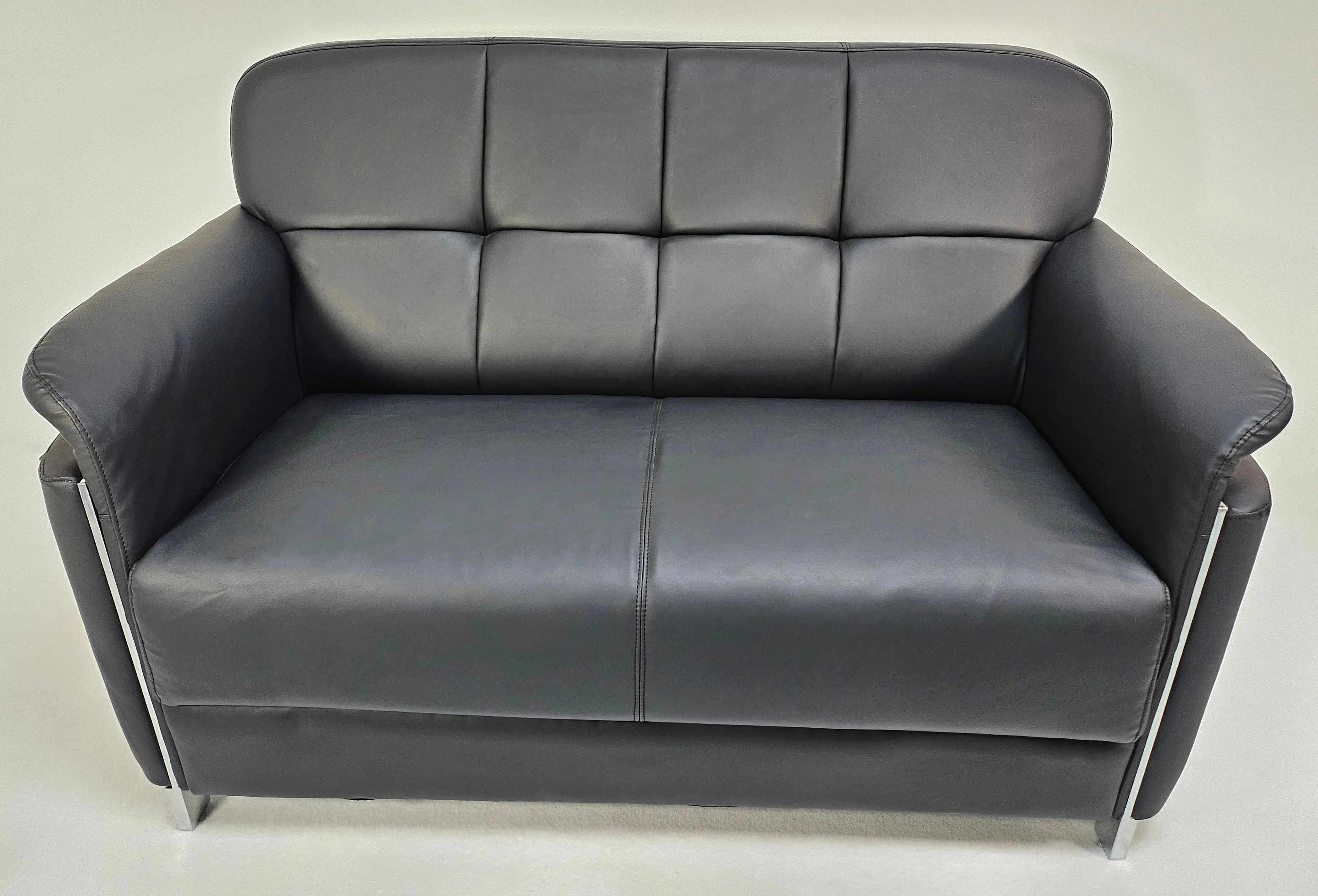 Contemporary Chesterfield Design Black Leather Sofa Set - Single, Twin and Triple Seat Available - HB-810