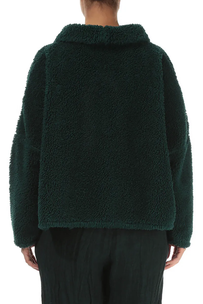 Cowl Neck Emerald Teddy Cotton Jumper