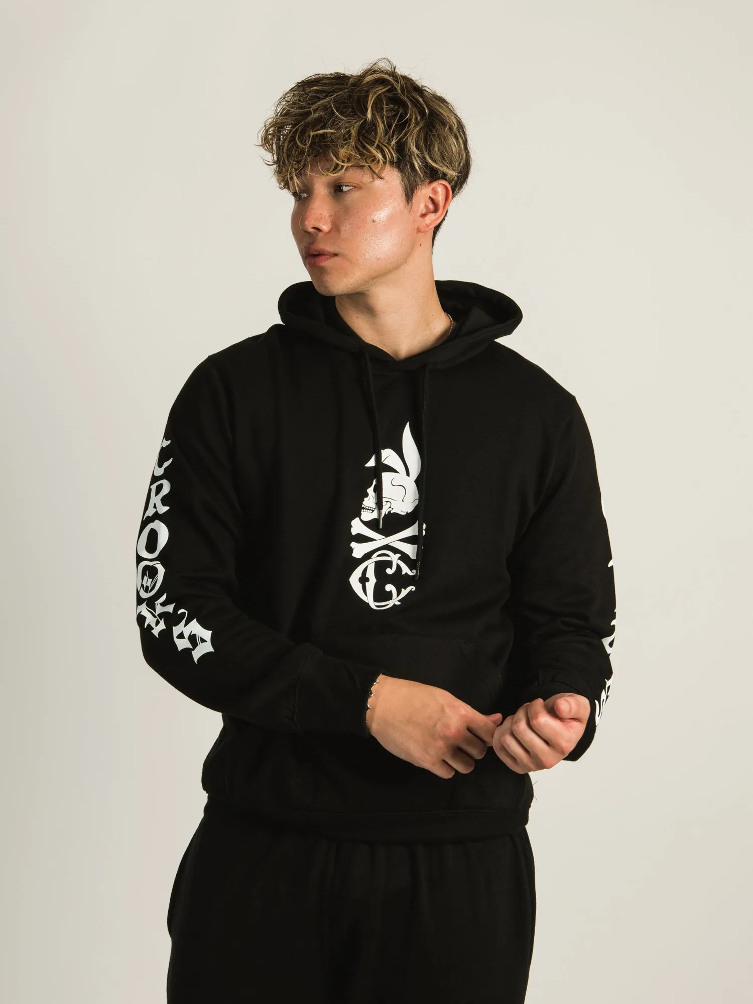 CROOKS & CASTLES CROOKS SKULL BUNNY X-BONE PULLOVER HOODIE