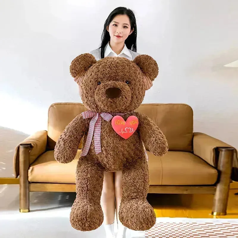 Cute Teddy Bear Embroidered Heart Plush Toy (60 cm)