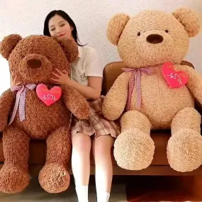 Cute Teddy Bear Embroidered Heart Plush Toy (60 cm)