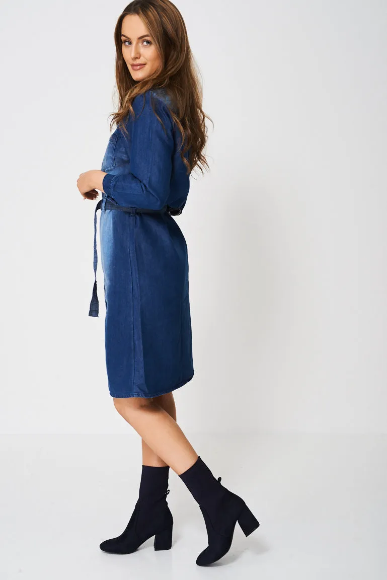 Denim Shirt Dress Ex-Branded